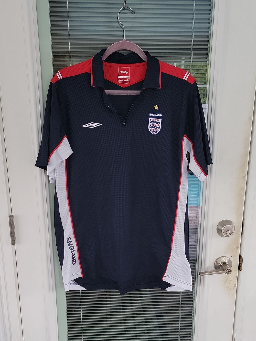 Umbro England Football Club Soccer Jersey Polo Style Soccer Sz L - Picture 2 of 12